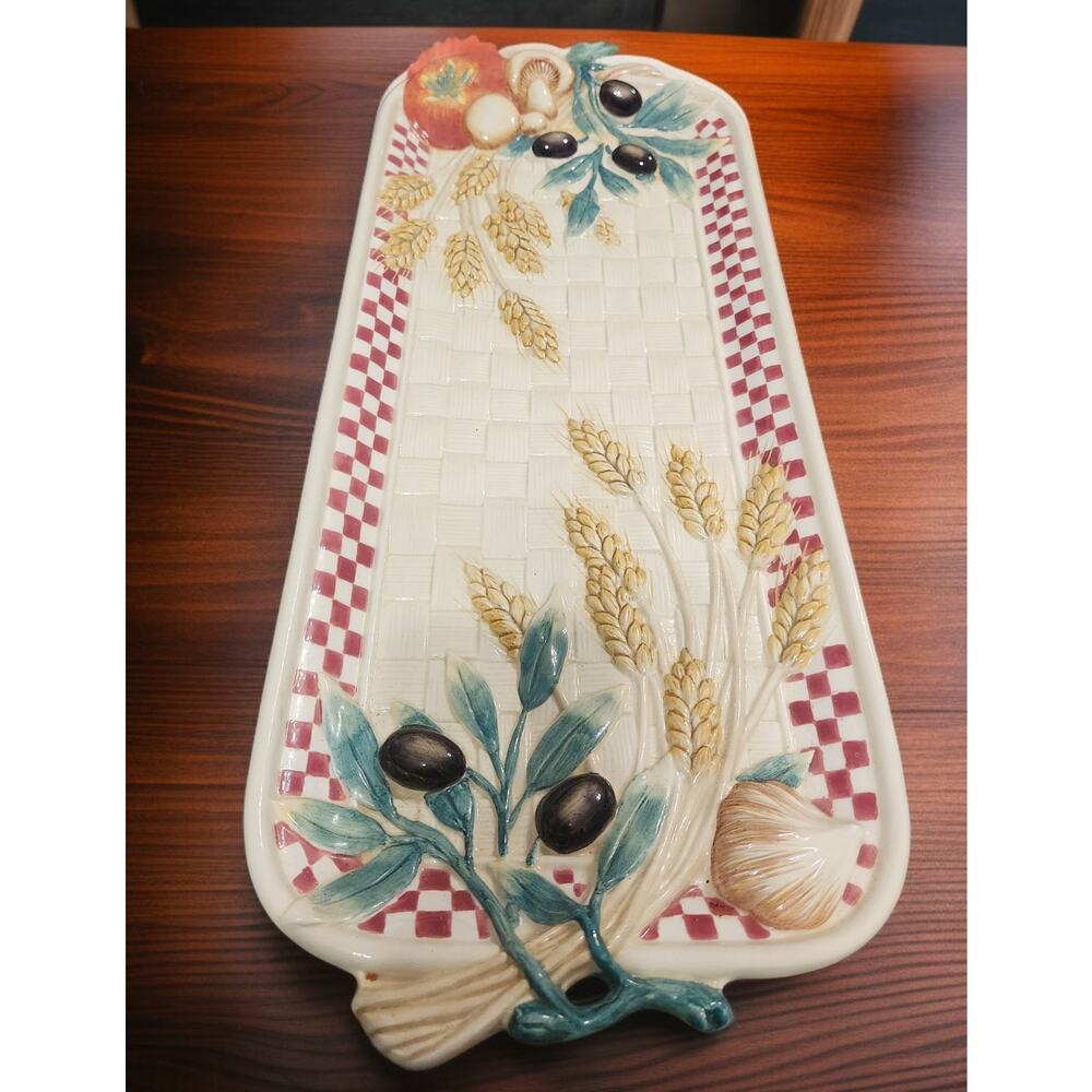 Fitz and Floyd Essentials Papa Paisano Collection French Bread Platter Vintage - Picture 4 of 7